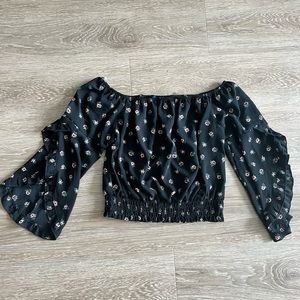 Cropped off-shoulder top